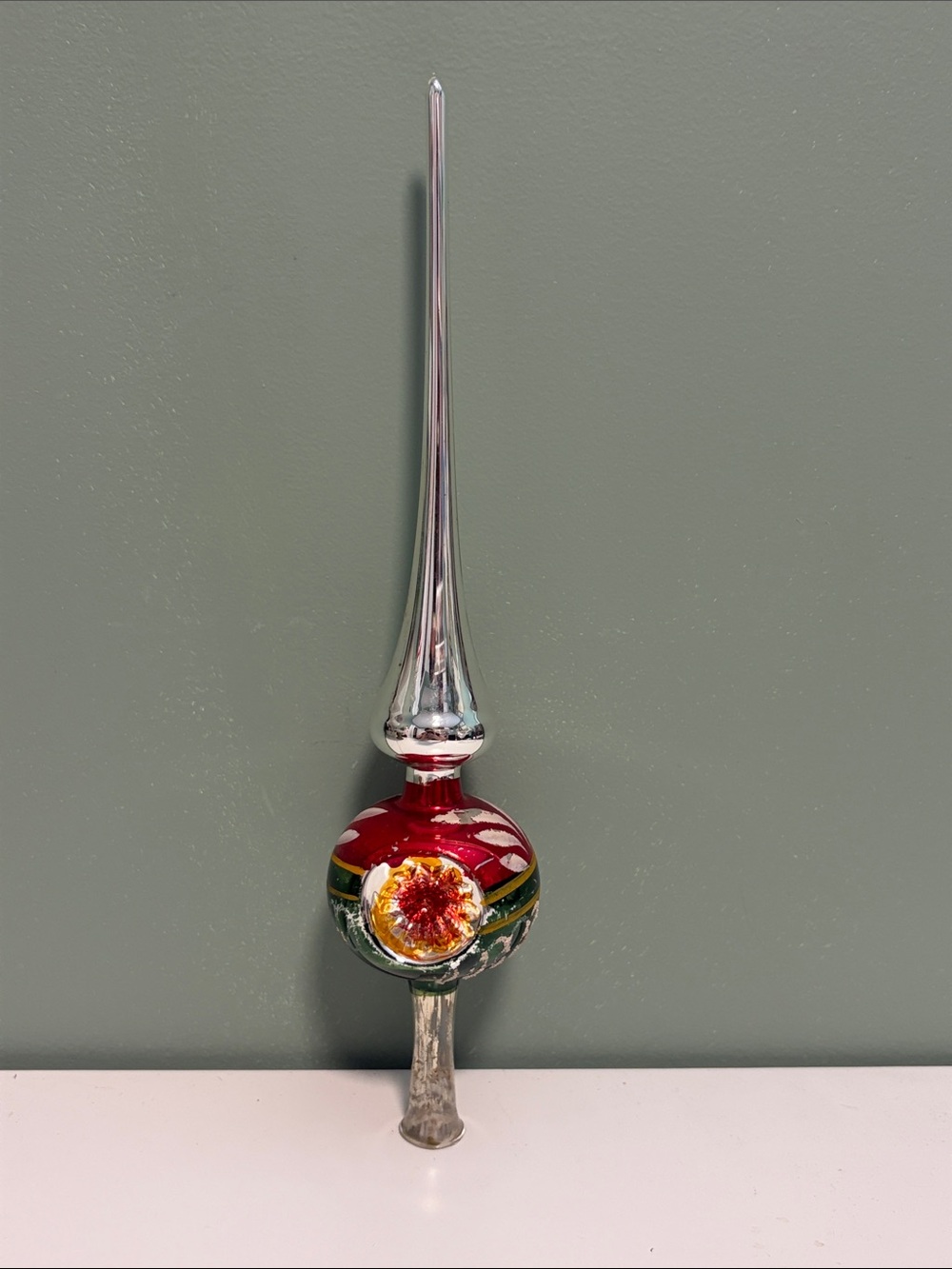 Vintage Germany MCM Mercury Glass Tree Topper